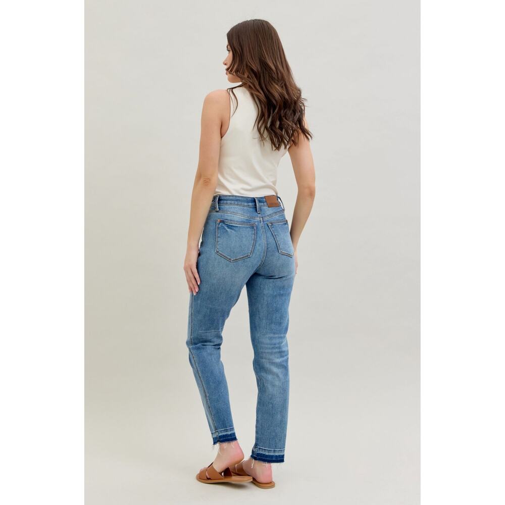 Classic High-Rise Straight Leg Jeans - Light Blue - Picture 7 of 13